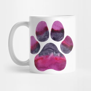 Purple Paw Print Mug